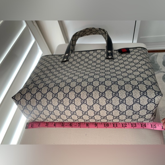 Gucci Web Loop GG Coated Canvas Tote, Made in Italy.  Dust bag included. - Picture 12 of 16